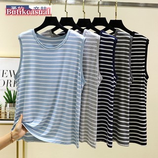 Nam Sọc Mùa Hè Áo Thun Mỏng Không Tay Kích Thước Lớn Rời Bộ Đồ Ngủ