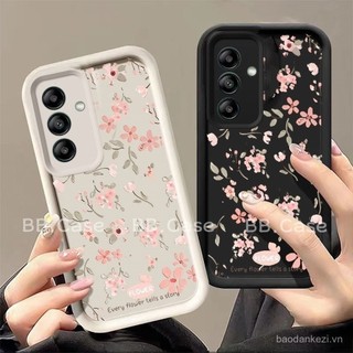 Ốp điện thoại dễ thương cho Samsung Galaxy S25 + Ultra A06 A16 A26 A36 A56 LTE Plus 5G 4G, phong cách retro mới, thời trang Hàn Quốc, vỏ hoa, chống rơi, silicone mềm, 2025