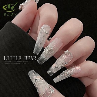 [MAO] 50 Cái / bộ Đế Bằng Móng Tay Kim Cương Giả Lấp Lánh Bạc Pha Lê Trang Trí Móng Tay DIY Chất Liệu Móng Tay Nghệ Thuật Quyến Rũ Phụ Kiện VN
