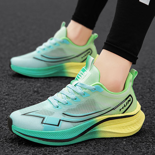 Giày nam nữ có sẵn, giày marathon, giày chạy bộ lưới thoáng khí cho thanh niên, giày chạy bộ nam hấp thụ sốc, chống mài mòn, không trượt, giày thể thao chạy bộ thường ngày cho sinh viên