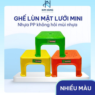 [Giá Xưởng] Combo 10 Ghế Lùn Mặt Lưới Khôi Nguyên – Nhiều Màu Sắc, Dùng Cho Quán Trà Chanh, Cafe Vỉa Hè