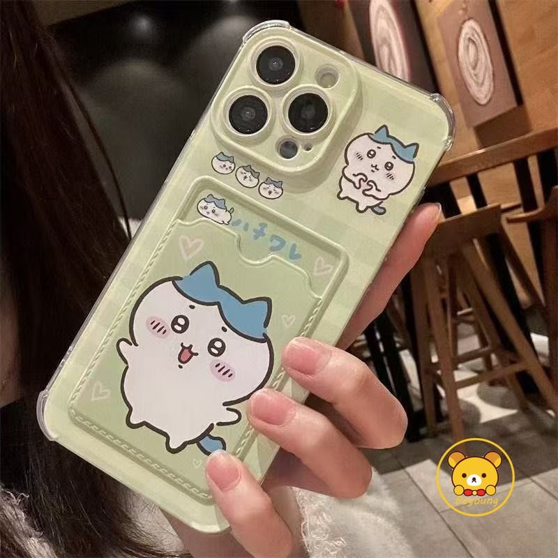 Vỏ Ví Chiikawa Hoạt Hình Cho iPhone 16E 16 Pro Max 15 14 Plus 13 12 Mini 11 Pro Max X XR XS Max 8 7 6 6s Plus SE2 SE3 Vỏ Điện Thoại Dễ Thương Đựng Thẻ Cặp Đôi Vỏ Mềm Chống Rơi