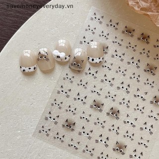 [savemoneyeveryday] Miếng dán móng tay dễ thương Thanh trượt móng tay đáng yêu Phong cách Hàn Quốc Đề can 5D DIY Trang trí móng tay [vn]