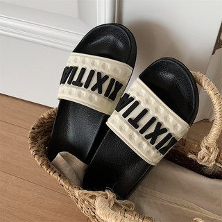 XIXITIAO Sandal Chữ cái tiếng Anh Nam Nữ Thời trang ngoài trời Đế mềm EVA