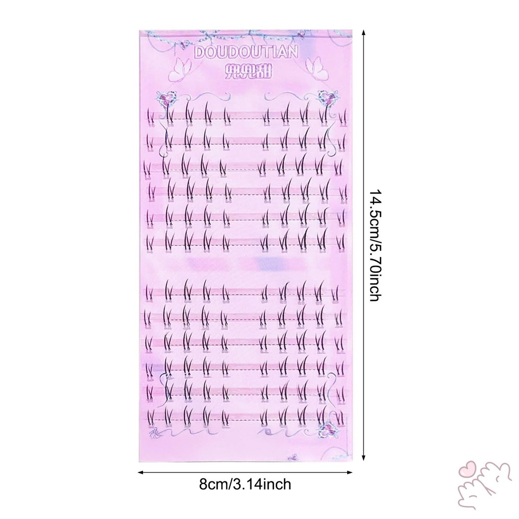 Phần mở rộng lông mi phía dưới 5-7mm Wispy Cụm nối mi thoải mái cả ngày và đêm