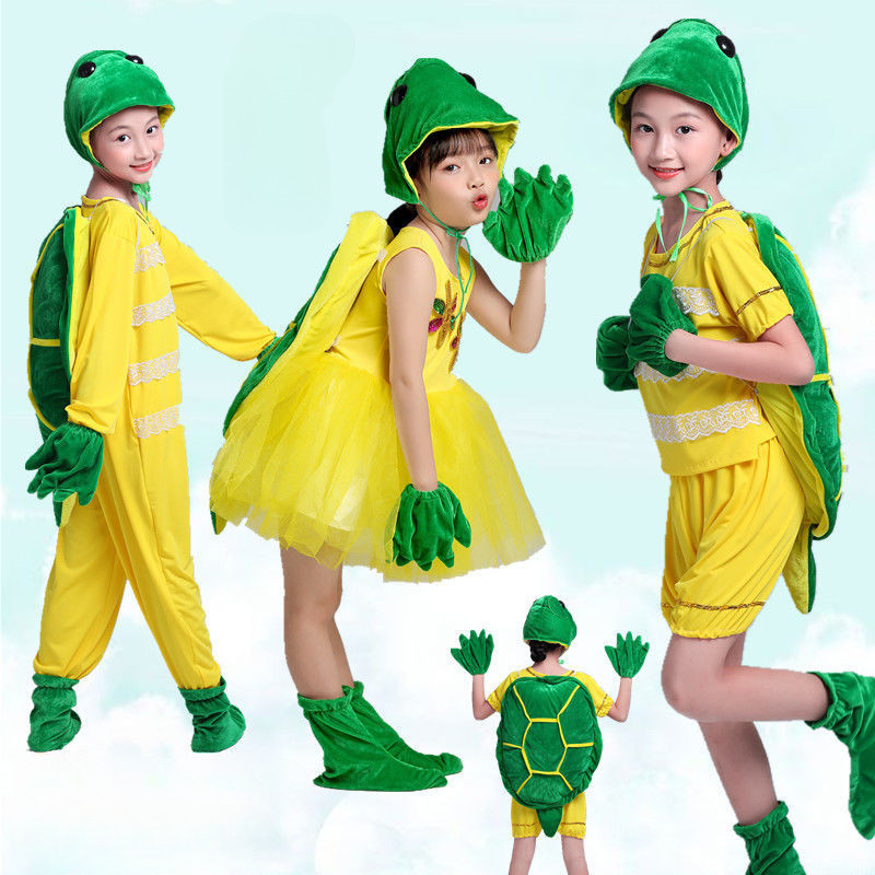 💕Chỗ💕 Quần Áo Trẻ Em Động Vật Múa 3 Đến 14 Tuổi Cuộc Đua Thỏ Rùa Trang Phục Quần Áo Cho Bé Gái Trới Lạ Halloween