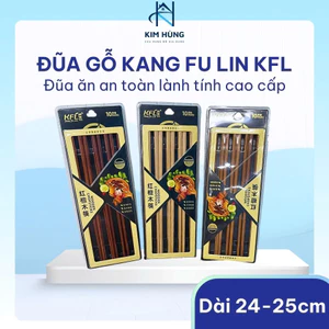 Bộ 10 Đôi Đũa Gỗ Tự Nhiên Kang Fu Lin (KFL) Cao Cấp – An Toàn, Lành Tính Cho Sức Khỏe