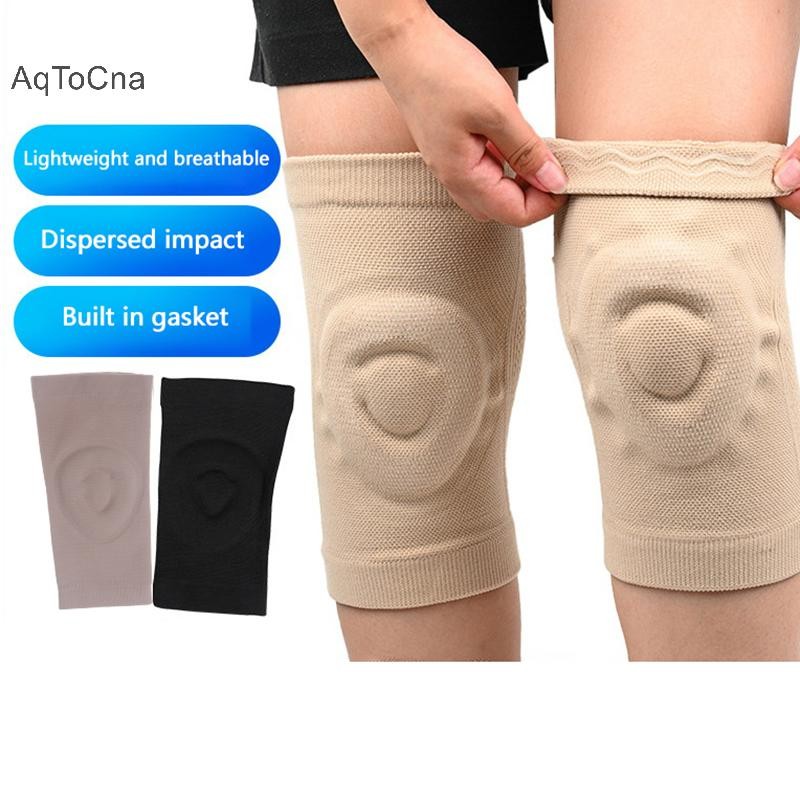 AqToCna Miếng Lót Đầu Gối Silicon Thể Dục Nhảy Trượt Băng Thể Thao Miếng Lót Đầu Gối Bóng Rổ Áp Lực Đi Xe Đạp Con Lăn Trượt Băng Silicon Mỏng Đầu Gối HGVN