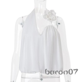 Phụ Nữ Lưng Dây Áo Mùa Hè Hoa Dễ Thương Bất Đối Xứng Áo Sơ Mi Không Tay Áo Vest Cho Dạo Phố Quần Áo Thẩm Mỹ