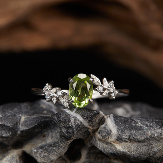 Nhẫn Bạc Nữ S925 Bạc Có Thể Điều Chỉnh Nhẫn Tự Nhiên Topaz Garnet Ametrine Olivine Lá Màu Đá Quý Nhẫn Vòng Chỉ Tay Ngũ Sắc
