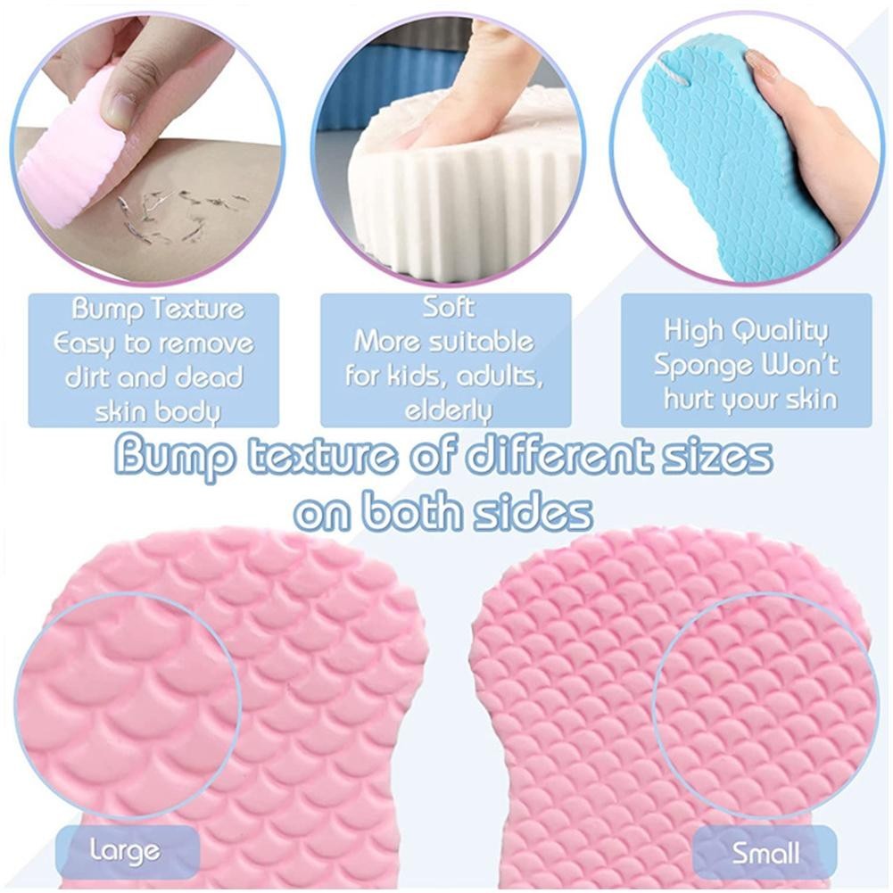 Learnever Esponja Tẩy Tế Bào Chết Mềm Xốp Body Scrubber Tắm Tẩy Tế Bào Chết Bọt Biển Tắm Da Body Scrub K0s2