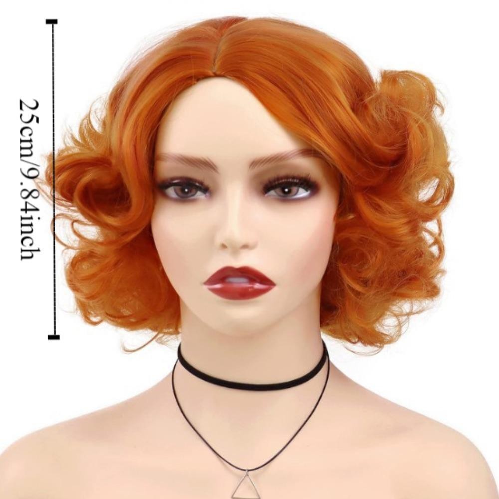LACYES Tóc Giả Bob Ngắn Xoăn Sóng, Hóa Trang Halloween/Cosplay, Tóc Giả Tổng Hợp Tự Nhiên