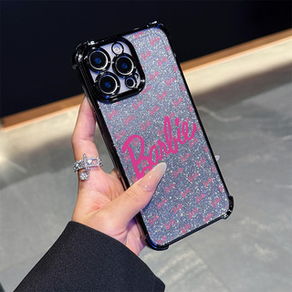 Vỏ lấp lánh mạ Barbie màu hồng cho Infinix HOT 10S 30 30I 9PLAY 30PLAY NOTE 30 40 40PRO SMART 5 7 8 TELA70 TECNO SPARK GO 2023 Vỏ DDSF