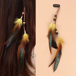Vipdeal1 Phong Cách Bohemian Lông Vũ Trang Trí Tóc Kẹp Tóc Trang Trí Cho Mặc Hàng Ngày