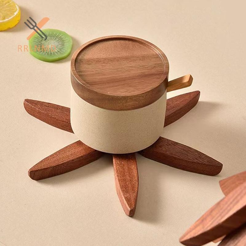 Rrlnmd Cây Thiết Kế Đứng Trivets Trang Trí Chống Bỏng Chịu Nhiệt Bàn Thảm Coaster Gỗ Placemats Nồi MỚI
