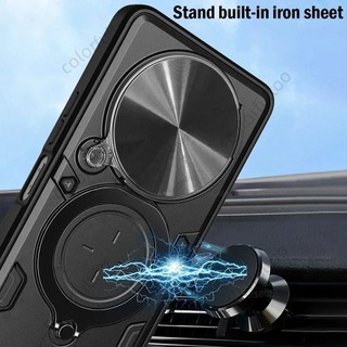 Ốp Giá Đỡ Vòng Ô Tô Từ Tính Cho Vivo X300 X200 Pro X300Pro X300FE X300Ultra 5G Vỏ Giáp Sang Trọng Chống Sốc Chống Rơi Ốp điện thoại Trượt Đẩy Camera Bảo Vệ Ốp điện thoại Cứng