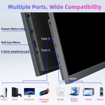 GOOJODOQ Màn hình mở rộng  Màn hình 14 / 15.6 / 16 / 18.5 inch Màn hình IPS góc rộng 1080P FHD Hình ảnh sống động Siêu mỏng & Thiết kế di động — ảnh 3