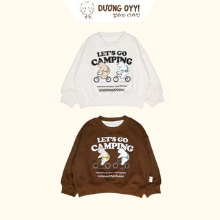 Áo nỉ cotton trẻ em BEAR CAMPING size 12-35KG style Hàn dáng suông | Dương Oyy 011224197