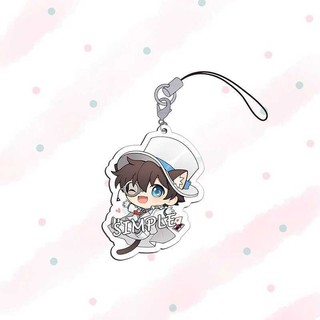 Móc dây treo điện thoại DETECTIVE CONAN ver TAI THÚ in hình Thám tử lừng danh chibi mica acrylic móc khóa anime sưu tầm