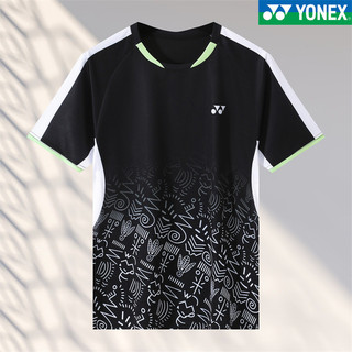 Áo sơ mi cầu lông YONEX mới dành cho nam và nữ, tay ngắn thấm mồ hôi và hấp thụ độ ẩm, chạy bộ ngoài trời là hàng đầu thể thao