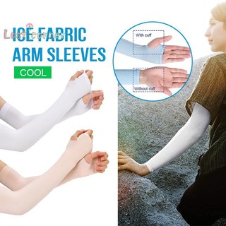 [Lostcorner] Mùa Hè Ice Silk Tay Dài Chống Nắng Bao Tay Nam Nữ Vòng Tay Mới Mát Tay Chống Tia UV Tay Áo Đi Xe Đạp Ngón [Mới]