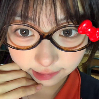 Ya Culture helloKitty helloKitty Bow ins Kính khung đen hình bầu dục
