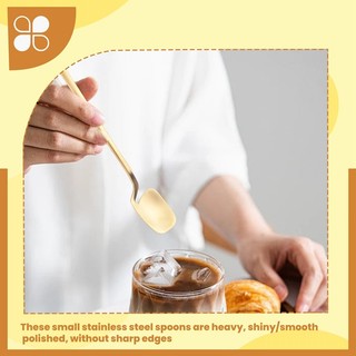 Thìa Cà Phê, 6 Thìa Espresso, Thìa Nhỏ Bằng Thép Không Gỉ 5.6 Inch Thìa Nhỏ Trà Thìa Nhỏ (Vàng)