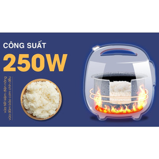 Nồi cơm điện mini Hare HR RC808 công suất 250W dung tích 0.8L, lòng nồi phủ chống dính, Bh 12 Tháng