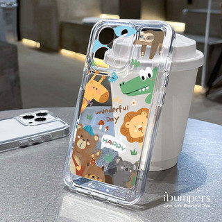 ibumpers Ốp Điện Thoại iPhone Động Vật Dễ Thương Chơi Họa Tiết Nước Cặp Đôi Ốp Lưng Trong Suốt TPU Mềm Chống Sốc Cho IPhone 16 15 14 12 13 11 Pro Max IP 7 8 Plus X XS XR