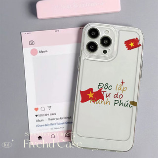 Ốp điện thoại trong suốt cờ Việt Nam cho iPhone 11 16 15 14 13 12 Pro Xs Max XR X 7 8 6 6s Plus SE HD Ốp điện thoại TPU mềm trong suốt Vỏ bảo vệ chống rơi