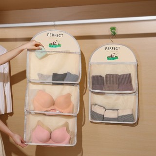 Túi Lưới Đựng Đồ Lót Tất Vớ Treo Tường, Giỏ Treo Đồ Cá Nhân Có Quai Xách Nhỏ Gọn Tiện Lợi - SUNND