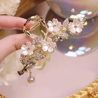 Đỏ Đổ Xô Hoa Hồng Tóc Nữ Kim Loại Lấy Kẹp Lưng Đầu Tóc Lấy Cá Mập Kẹp Mũ Đội Đầu