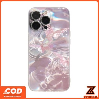 Ốp Lưng Cho OPPO Reno 15F Reno 14F Reno 14 Pro Reno 13F Reno 13 Reno 13 Pro 5G Reno12 F Reno 12 PRO Reno 11F Reno 8T 5G Ốp Điện Thoại TPU Chống Sốc Hình Bướm Màu Hồng