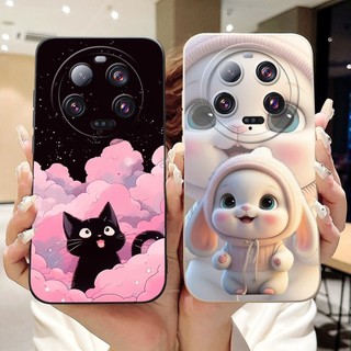 Ốp Chống Sốc Cho Xiaomi Mi 13 Ultra 5G Ốp Lưng Thỏ Mèo Hoạt Hình Vỏ Silicon Mềm Cho Xiaomi Mi 14 Ultra 5G Vỏ Điện Thoại