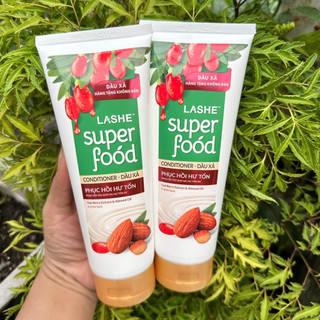 Combo 2 Tuýp Dầu Xả LASHE SUPERFOOD Phục Hồi Hư Tổn 150g/tuýp (Hàng khuyến mãi)