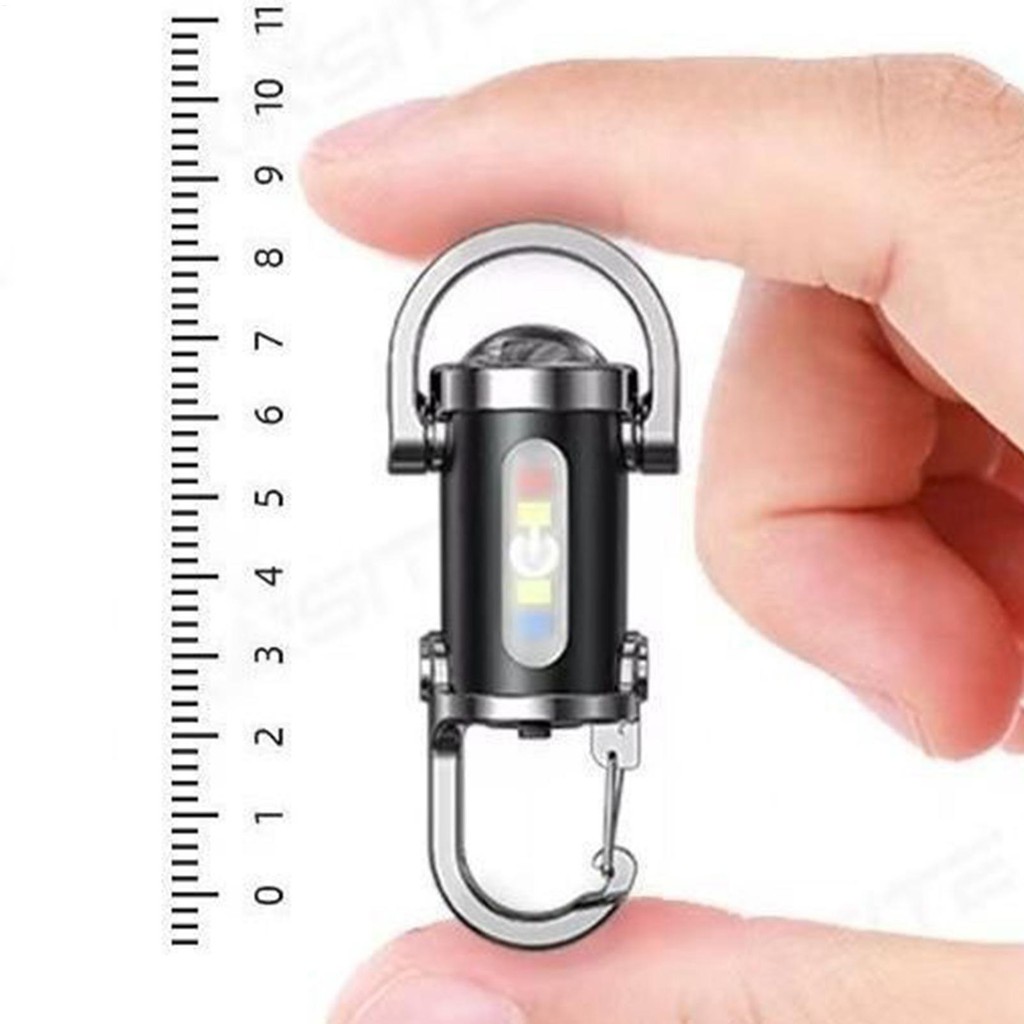 Mini Móc Khóa Đèn Pin Móc Khóa Đèn Pin Mạnh Mẽ Di Động Chống Nước Đèn LED Dành Cho Đi Bộ Đường Dài Làm Việc Ban Đêm Sinh Tồn