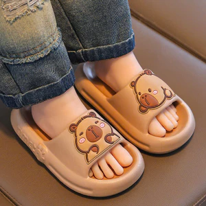 dép đi trong nhà đế mềm chống trượt thời trang mùa hè cho bé gái bé trai PVC êm chân capybara đi biển đi mưa 3517