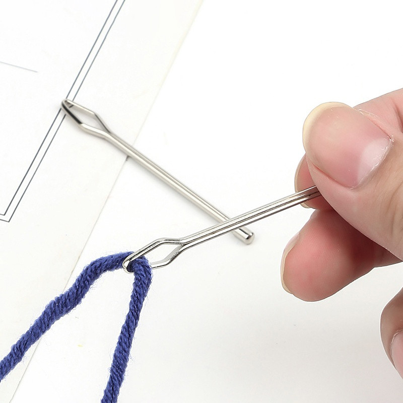 1 / 2 Chiếc DIY Dây Threader Dây Rút Bộ Dụng Cụ Thép Không Gỉ May Vòng Turner Móc