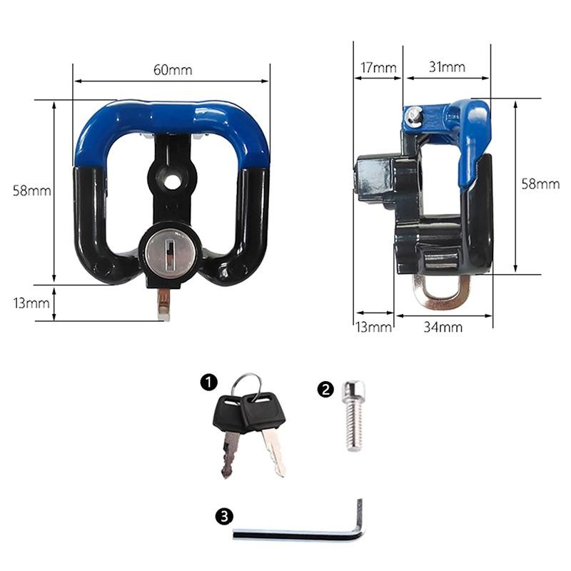 TMOY Xe Máy Mũ Bảo Hiểm Khóa Chống Trộm Mũ Bảo Hiểm Khóa An Ninh Với 2 Phím Và Dụng Cụ Lắp Đặt Phụ Kiện Xe Máy TCS
