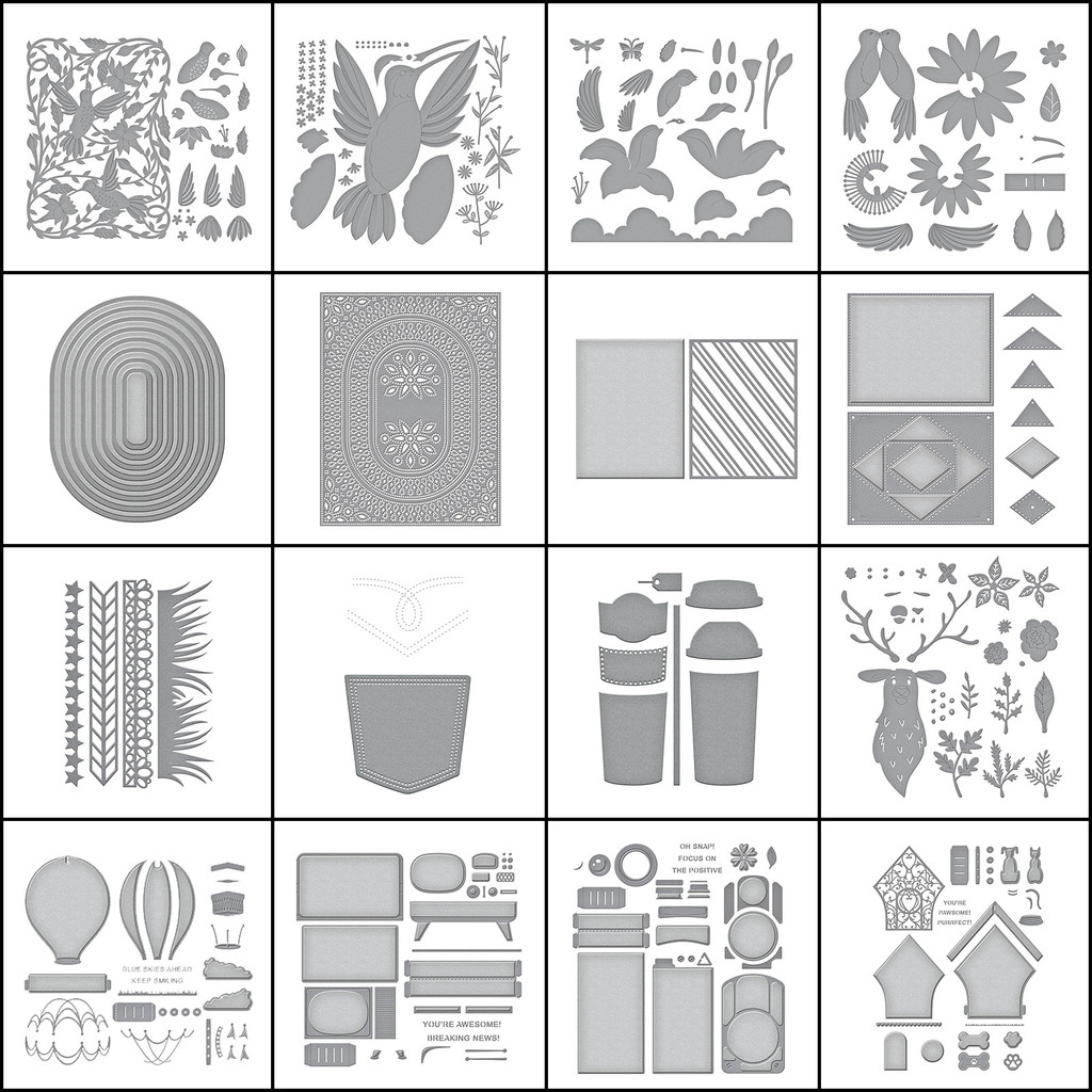 Thép Carbon Cắt Khuôn Sổ Lưu Niệm Cắt Kim Loại Chết Dập Nổi Khắc Mẫu DIY Album Ảnh Sổ Tay Trang Trí Dụng Cụ