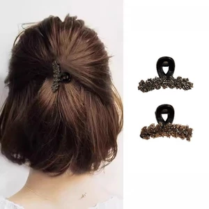 ✪Kẹp tóc nhỏ hình lúa mì bằng đá rhinestone sang trọng nhẹ cho phụ nữ, phù hợp với tóc mỏng, kẹp tóc nửa đầu, phụ kiện tóc TNPG