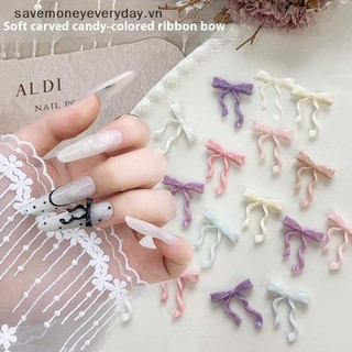 [savemoneyeveryday] 30 Cái Ruy Băng Nơ Móng Tay Nghệ Thuật Quyến Rũ 3D Trang Trí Móng Tay Màu Phụ Kiện Làm Móng Tay Chất Liệu Nhựa DIY [vn]