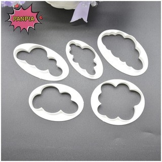 Pnpia 5 Cái / bộ Hình Đám Mây Cắt Cookie Tùy Chỉnh Làm 3D In Bánh Quy Fondant Khuôn Boutique