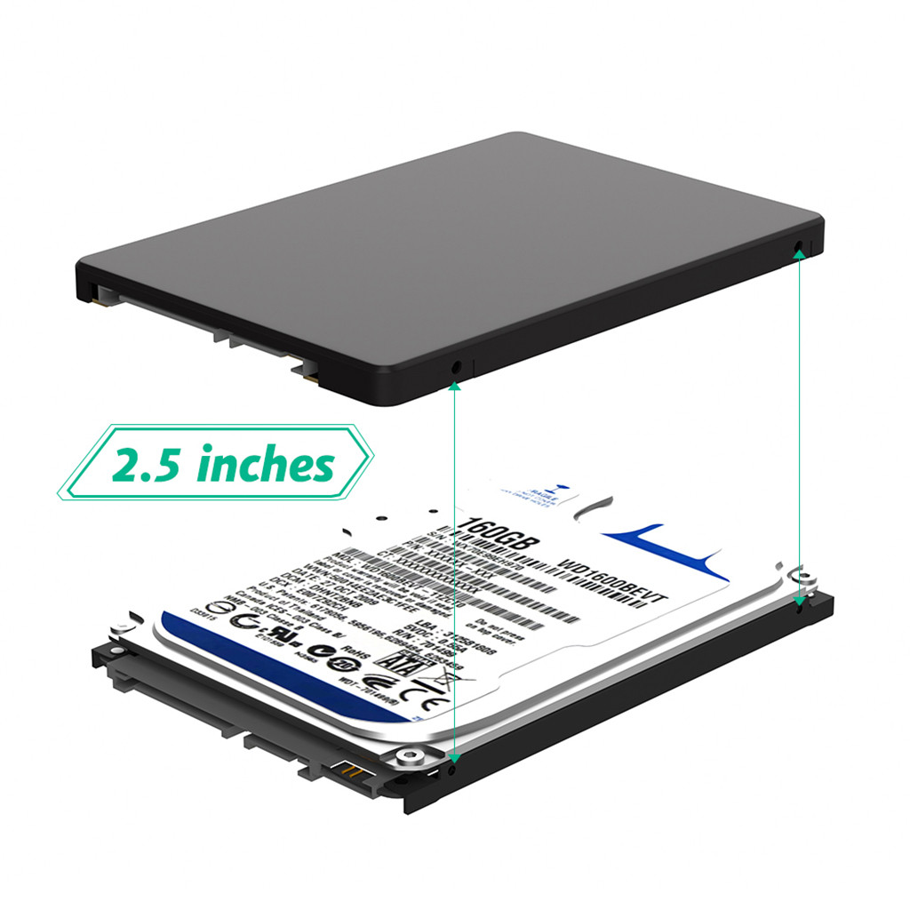 Jmt M.2 NGFF Sang 2.5 SATA SSD Vỏ B & M Key SATA Sang 2.5 Inch SATA 3.0 Ổ Đĩa Cứng Thẻ Chuyển Đổi Với Vỏ Nhựa 7mm