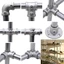Chốt khung LAKAM, Đầu nối ống tròn Khuỷu tay 1\ 2 '' / 3\ 4 ", Đầu nối ống tròn có khóa cố định DIY Kệ ống thép