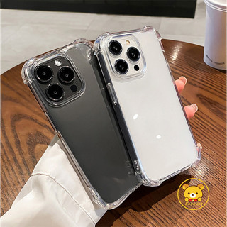 Ốp Lưng Trong Suốt Chống Sốc Cho iPhone 15 14 Plus 13 12 11 Pro Max Mini X XR XS 8 7 6 6S Plus SE 2020 2022 Vỏ Điện Thoại Đơn Giản Và Phong Cách Bảo Vệ Toàn Diện Vỏ Chống Rơi