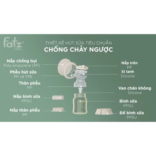 Máy hút sữa điện đôi Cao cấp Fatz Baby Resonance 11 Plus có rung mát xa FB1230BT