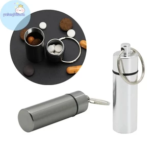 Pufangbliss Hợp Kim Nhôm Chống Thấm Nước Hộp Đựng Thuốc Móc Khóa Hộp Bảo Quản Di Động Du Lịch Ngoài Trời Hộp Đựng Thuốc Hộp Đựng Chai VN