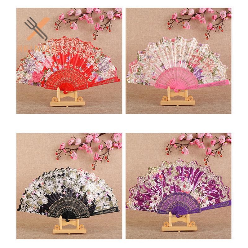 Rrlnmd Phong Cách Trung Hoa Quạt Lụa Gấp Quạt Cưới Nghệ Thuật Quà Tặng Múa Tay Quạt Vintage Gấp Cầm Tay Quạt Hoa MỚI