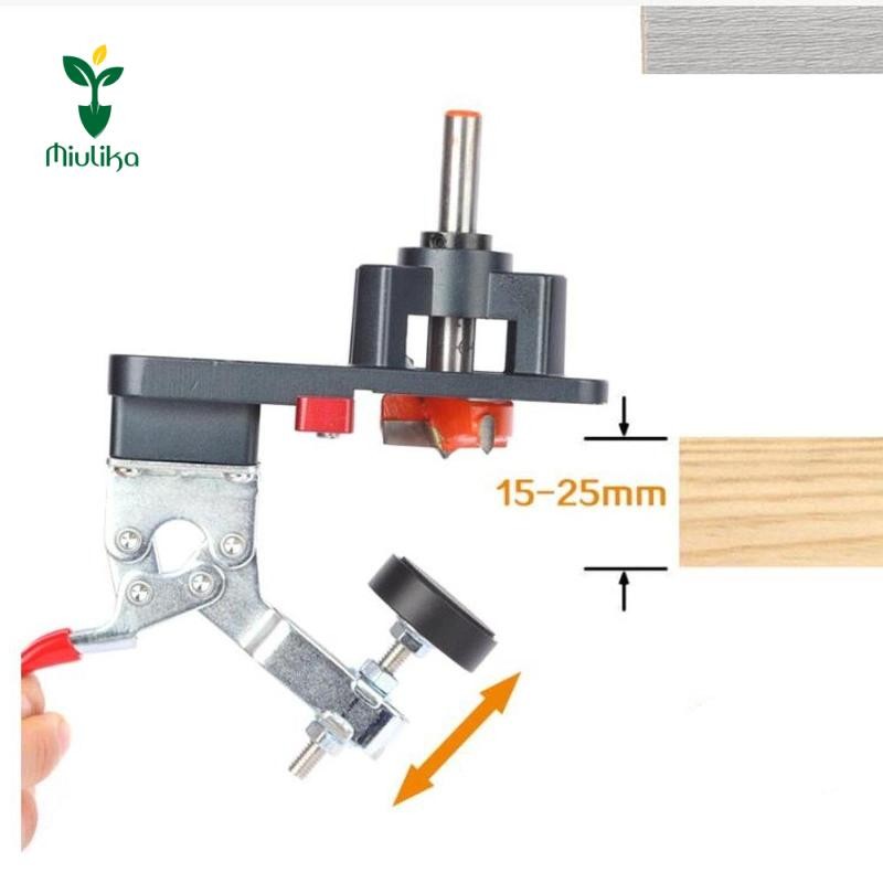 Jig bản lề 35mm, Dụng cụ mở lỗ bản lề Hướng dẫn khoan khoảng cách cạnh có thể điều chỉnh Bản lề Máy khoan lỗ cho nhà bếp
